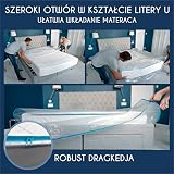 Plastikowy pokrowiec ochronny na materac 140x200 cm (grubość 30 cm) - pokrowiec na materac z dużym zamkiem błyskawicznym - torba do przechowywania - odporny i wielokrotnego użytku
