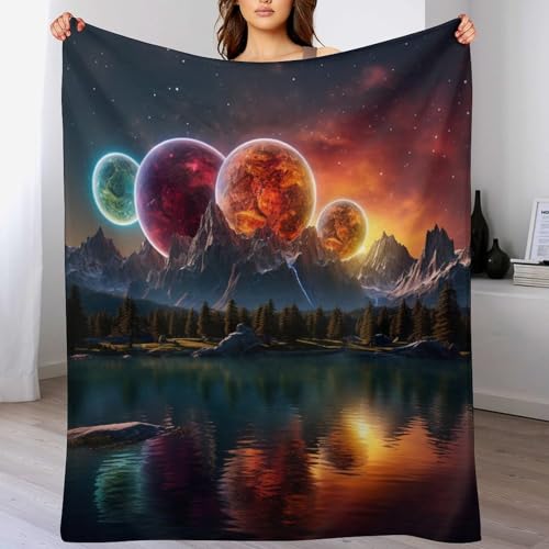 Manta de franela suave Fantasy Landscape para sofá y cama en tamaño de 130 x 150 cm 2