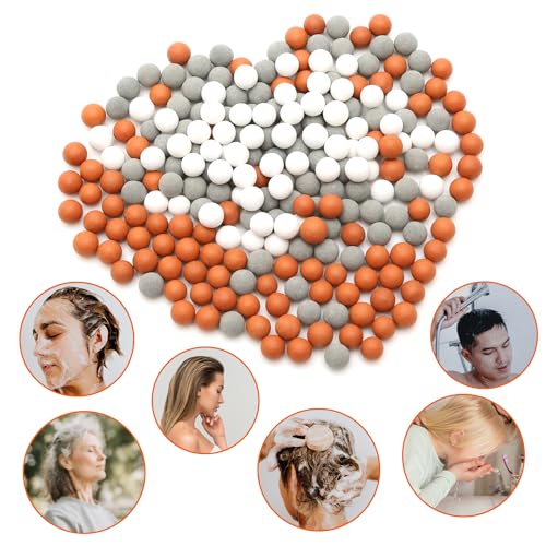 6 Stück Mineralkugeln für Duschkopf (2 Größen), Mehrfarben Mineralperlen Nachfüllset, Filtersteine Dusche für Hartes Wasser, Fluorid und Andere Verunreinigungen