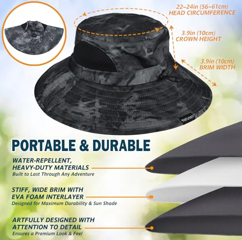 image for EINSKEY Wide Brim Sun Hat, UPF 50+ UV Protection Waterproof Packable B
