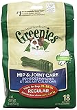 Greenies Hip and Joint Care Canine Dental Chews, Regular Size, 18 Count