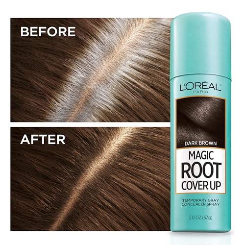 l39oreal paris root cover up temporary gray concealer spray hair color spray with filling amp thickening coverage dark brown packaging may vary