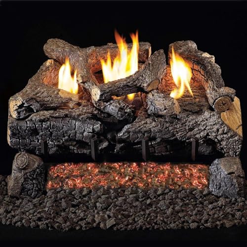 Peterson Real Fyre 24-inch Evening Fyre Charred Log Set With Vent-free