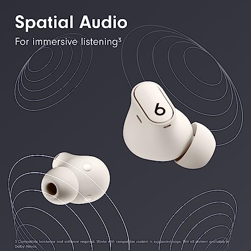 Image of Beats Studio Buds + Wireless Bluetooth Noise Cancelling Earbuds, Up to 36H Battery Life, Charging Case, 5 Min Fast Charge for 1H Battery, Sweat Resistance, Apple & Android Compatible - Ivory