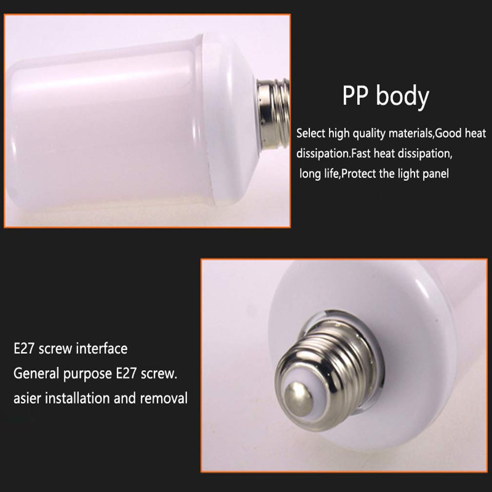 Lampadina A Fiamma 5W, E27 LED Effetto Fuoco Tremolante Lampadina E14 LED Flickering Fire Effect Lampadina con 2 modalità Flicker Fiamma Lampadina per Natale Casa Hotel Bar,E27,10pcs