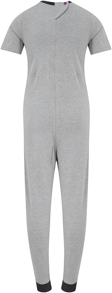 Kaycey Short Sleeve Long Leg Jumpsuit, Zip Back, Adaptive Clothing for People with Special Needs, Cotton - Image 2