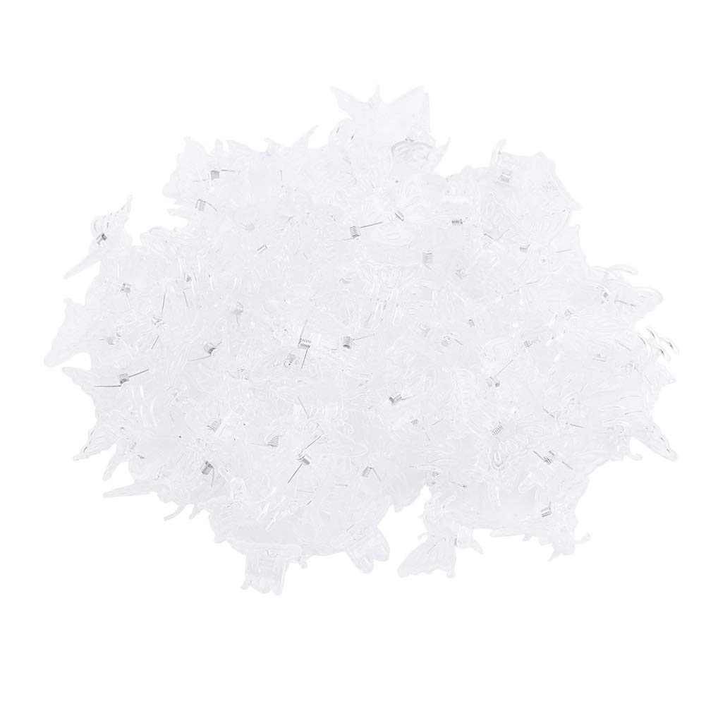 100pcs Butterfly Orchid Clips, Transparent Plastic Mini Plant Clips Cute Hair Clips or Garden Flower Orchid Vine - Image 2