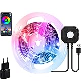 ★【Perfectas Luces LED Alimentadas por USB y Batería】Conveniente para obtener energía. La tira de luces viene con una caja de batería de 4 piezas AA (batería no incluida), puede elegir alimentar las tiras de luces LED con una batería portátil o dispositivos USB como TV, cargador de pared, banco de energía, portátil a cualquier lugar donde no pueda obtener la energía . El adhesivo superadhesivo proporciona una instalación segura y fuerte sin preocuparse por la caída.