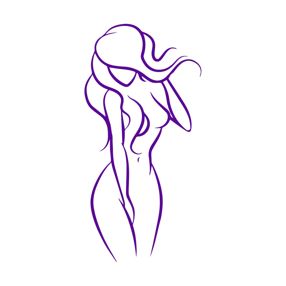 Vinyl Wall Decal Beautiful Sexy Woman Wall Art Stickers Home Decor Washroom Wall Decoration Private Space Vinyl Sticker Small - 28x56cm