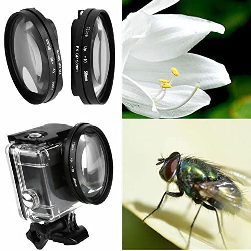 ND Waterdichte behuizing 58 mm 10 x close-up macro lens filter voor Gopro Hero 5 - Afbeelding 4