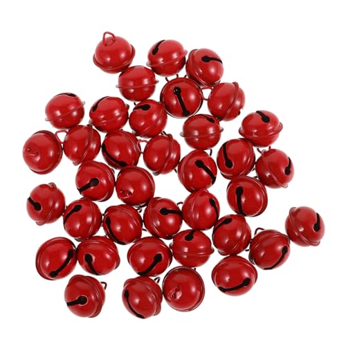 Ciieeo 100Pcs Christmas Bells for Crafts and Decoration Vibrant Sound for Holiday Home Decor Jewelry Pendants and Present Packaging Red