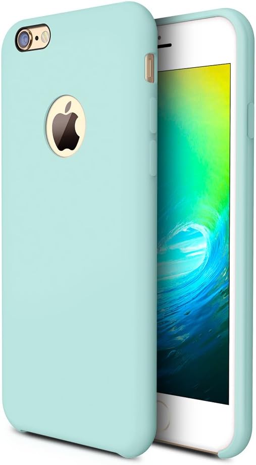 TORRAS [Love Series iPhone 6S Plus Case/iPhone 6 Plus Case, Liquid Silicone Rubber Gel Soft Microfiber Cushion Shockproof Case Compatible with iPhone 6 Plus/iPhone 6S Plus, Mint