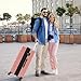 Sweetcrispy Carry on Luggage, Hard Shell ABS, Double Spinner Wheels Lightweight Suitcase TSA Lock, Light Pink, 21 Inch