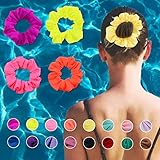 Simnice Waterproof Neon Swim Scrunchies Gym Scrunchie - Water-resistant Hair Ties Pool scrunchie 16