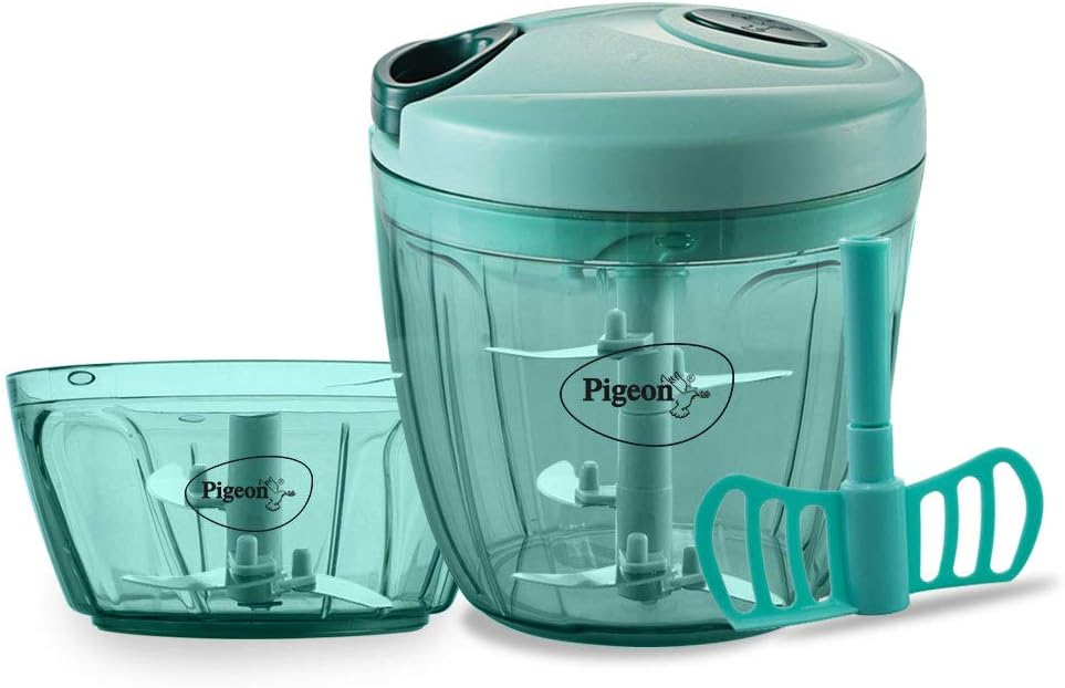 Pigeon Combo Pack of Chopper XL, Mini & DOYO DT Vegetable & Fruit Chopper (XL, Mini Choppers) - Plastic, Green, Transparent