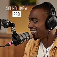 RØDE PodMic Dynamisches Mikrofon mit Rundfunkqualität mit integrierter Schwenkhalterung für Podcasting, Streaming, Spiele und Sprachaufnahmen, XLR (Schwarz) – Ansicht 6