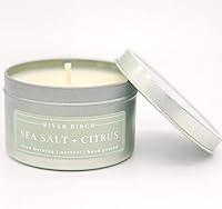 Vista 53 de River Birch Candles - Vela perfumada de almendra + miel, velas de soja de alta calidad, totalmente naturales, no tóxicas, vela de viaje de lata