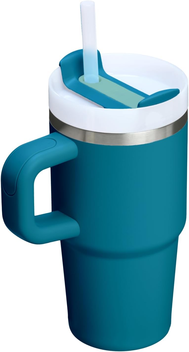 STANLEY Quencher H2.0 Tumbler with Handle and Straw 20 oz | Flowstate 3-Position Lid | Cup Holder Compatible for Travel | Insulated Stainless Steel Cup | BPA-Free | Coastal Teal - Image 3