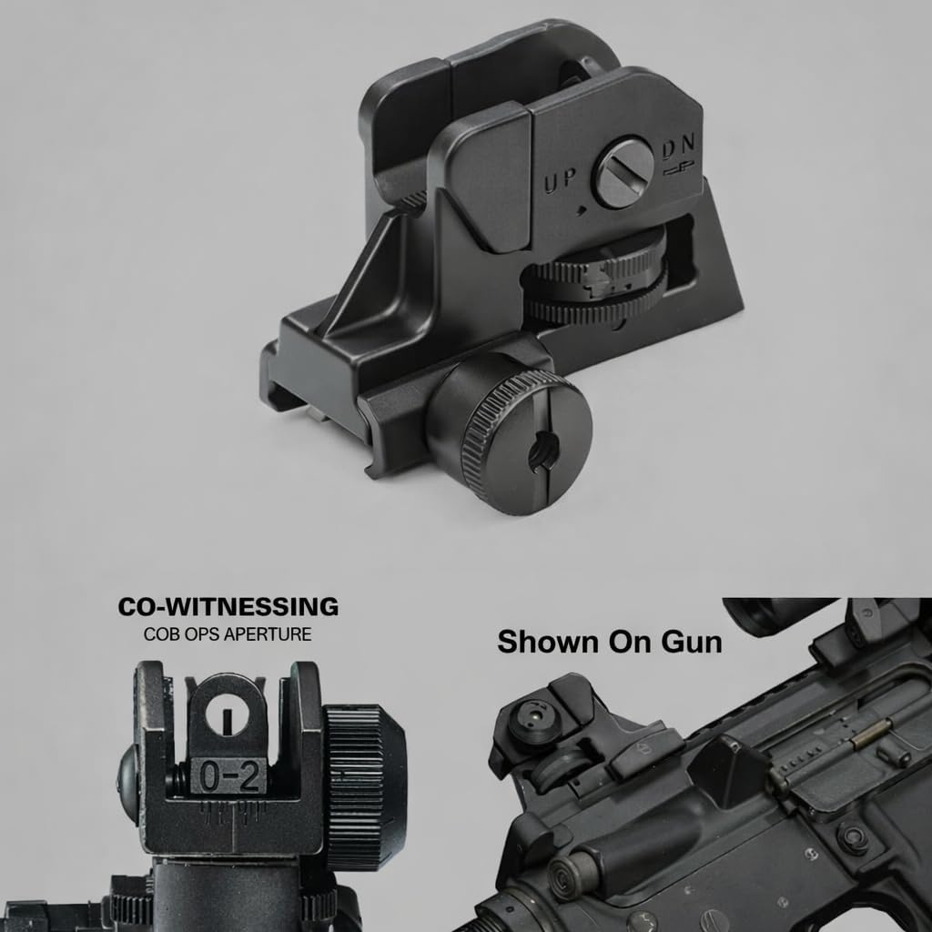 Rear Sight Tactical Aluminum Picatinny/weaver Complete Match-grade by Golden Eye Tactical