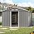 ALAULM 12'x10' Outdoor Storage Shed Outdoor Galvanized Metal Storage Shed with Sliding Door & 2 Windows, Waterproof Garden Shed for Patio,Lawn,Backyard to Store Bikes,Tools