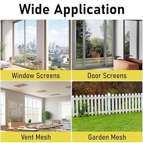 304 Stainless Steel Mesh Screen Roll 39.4 inch x 98.4 ft Window Screen Replacement Wire Mesh for Air Vent Window Door Patio Porch Mesh Barrier for Block Flying Insects