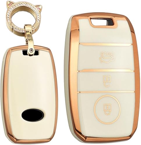 Funda para llave compatible con Kia K3 K5 Cerato Soft TPU Llavero Protector de 3 botones
