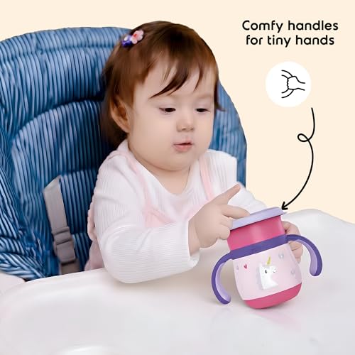 Image of rabitat Sip Around Stainless Steel Sipper 390ml | 2 Years Brand Warranty | Leak Proof | BPA Free | Sippy Cup for Kids with Soft Silicone Rim | Ergonomic Design, Uni Pop