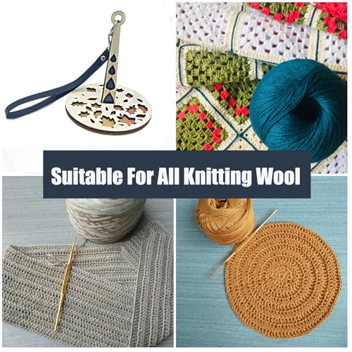 Image of Portable Wrist Yarn Holder with Leather Strap,Yarn Storage Spinner | Knitting and Crocheting Craft Tool for Crochet Travel