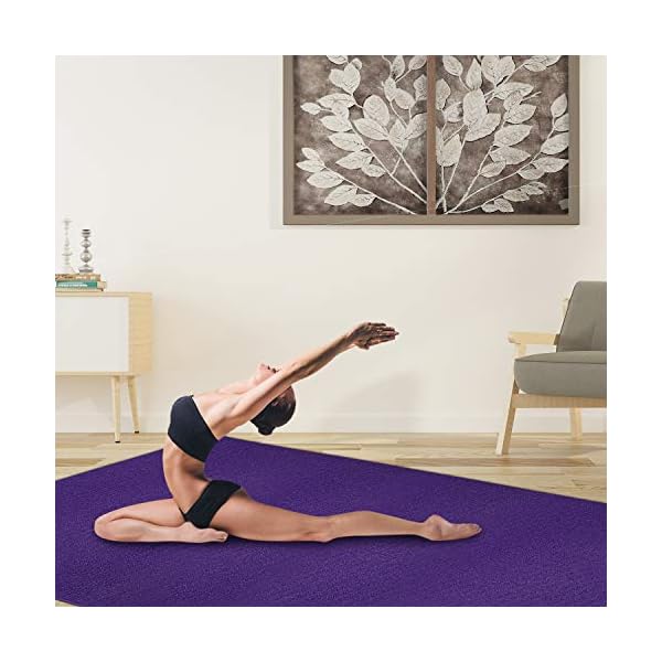 HYD-PARTS Large Exercise Mat for Home Gym Workout,Non-Slip Workout Mats for Home Gym Flooring Yoga Mat Durable Cardio Fitness Mat (Purple)