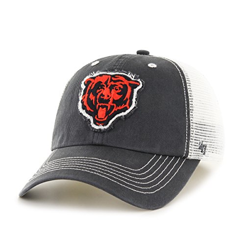 '47 NFL Chicago Bears Taylor Closer Hat, One Size Stretch, Charcoal