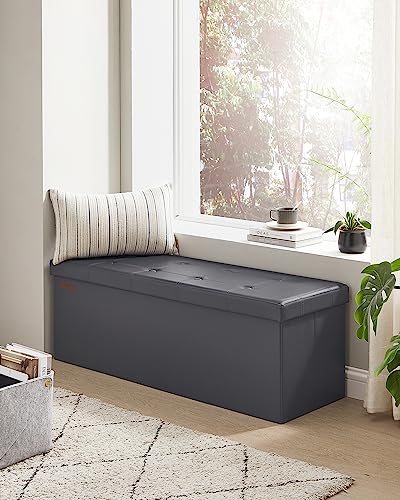 Songmics ULSF070G01 43 Inches Folding Storage Ottoman Bench thumb #1