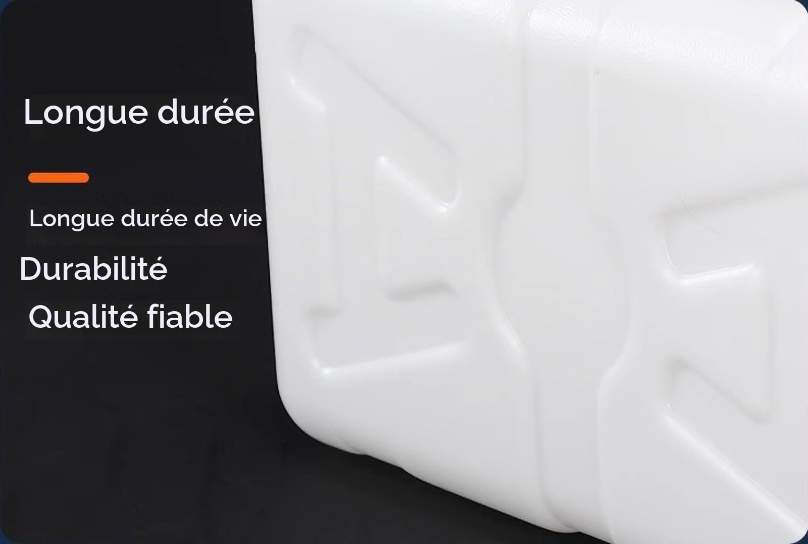 Blanche Reservoir Eau De Grande Capacité 25L/30L/50L/75L/100L/200L Réservoir d'eau Horizontal épaissi Seau en Plastique De Qualité Alimentaire avec Couvercle Et Valve(Size:50L)