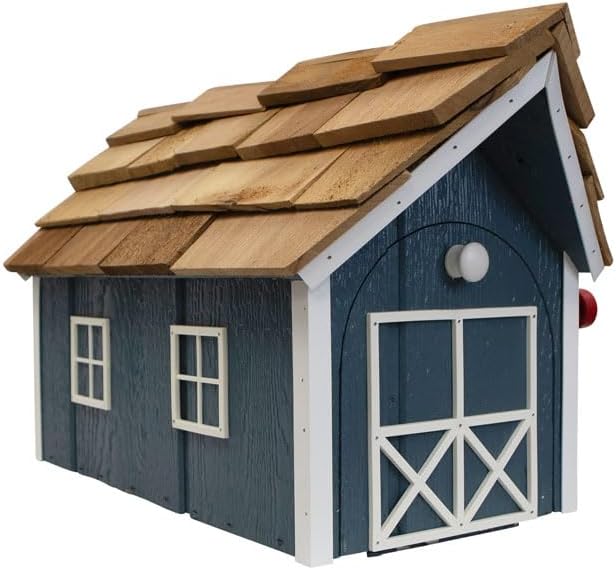 Amish Made Barn Style Mailbox, Blue by Prime Retreat