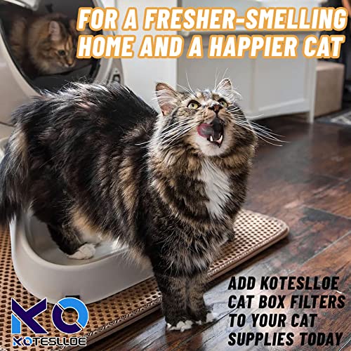 Carbon Filters For Litter Box Automated, 6 Pack Replacement Filters 9"×3" Thickened Type, Activated Carbon Filters Absorb Odor & Dust Control Moisture #TOP5