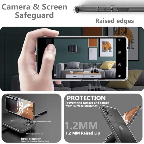 Image of COVERBLACK Soft Rubber Silicone Clear Back Cover for Motorola G32 - Transparent