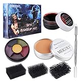 MEICOLY Scar Wax Kit Makeup Skin Wax(1.67Oz) Halloween Special Effects Stage Fake Wound Molding Scar...