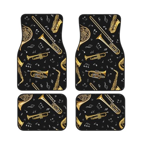 Alfombrillas de coche Musical Instruments juego de 4 piezas universales