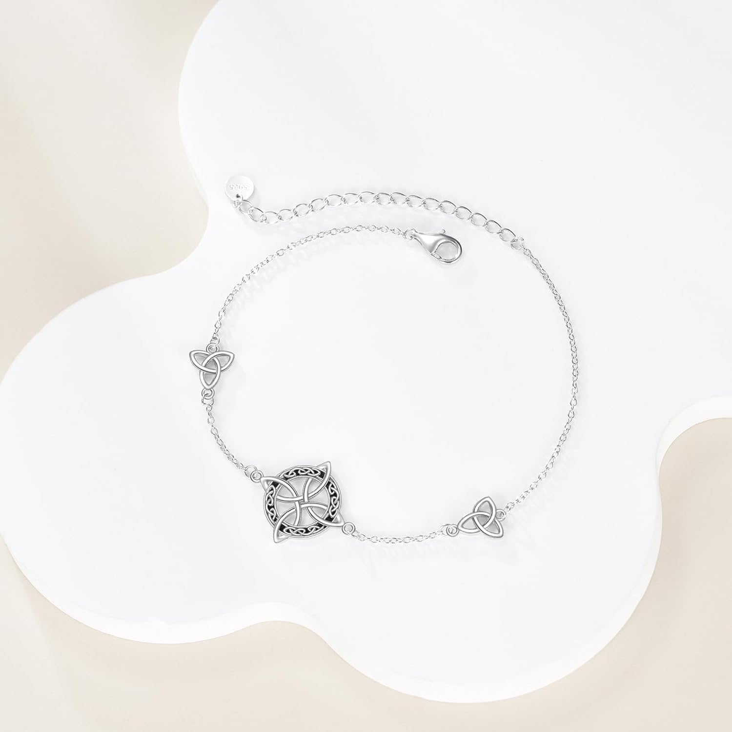 Witches Knot Bracelet 925 Sterling Silver nudo de bruja plata Witchy Bracelets Gifts for Women