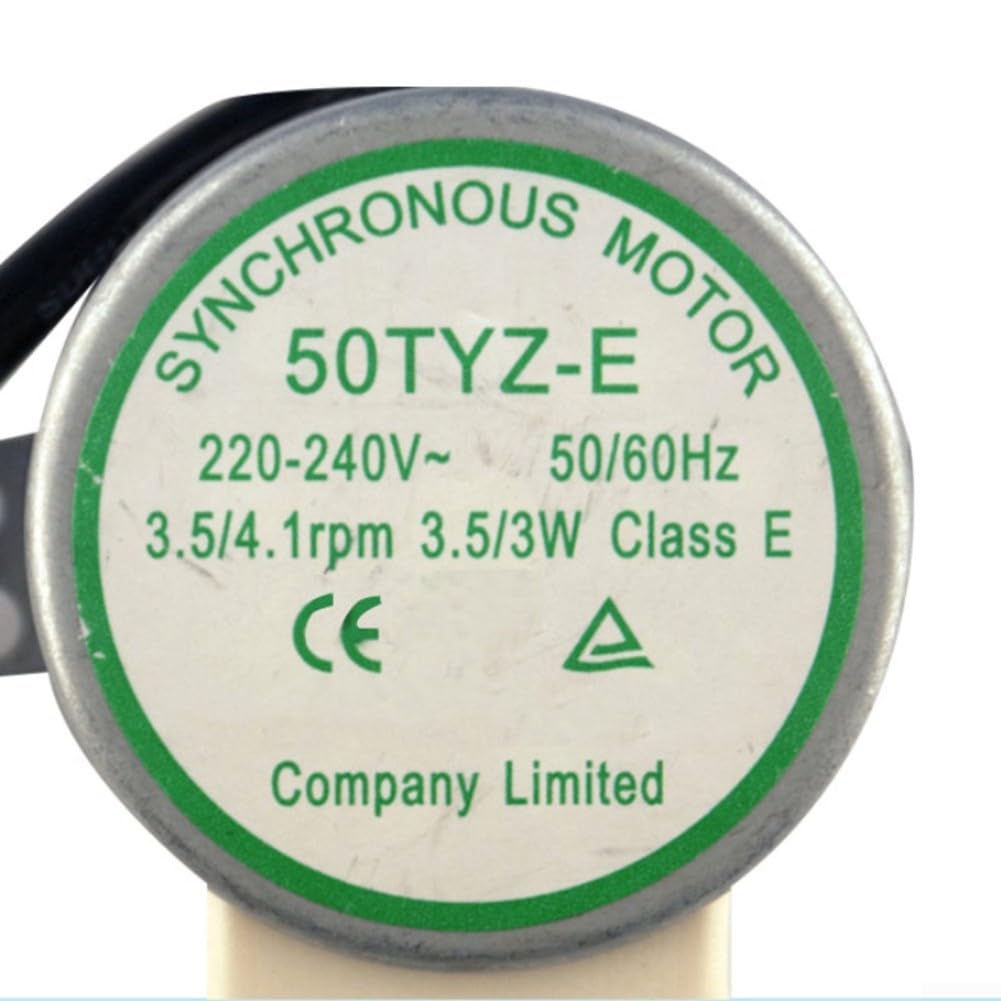 Haushalt Eismaschine Synchronmotor Ersatz 50TYZ-E für 220V-240V Eismaschinen - 3.5W Metall Drehmotor, 3.5-4.1RPM, 50/60Hz Kompatibel mit