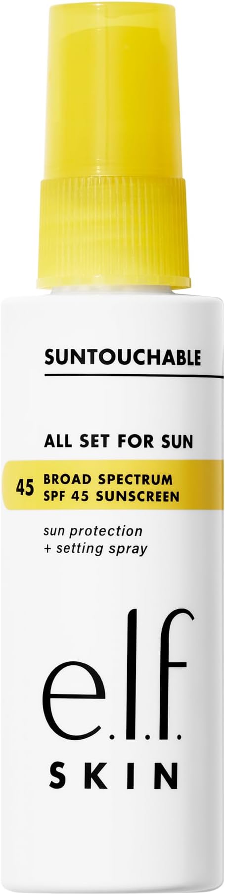 SKIN All Set For Sun SPF 45, Setting Spray With SPF 45 For Long-Lasting Makeup, Weightless, Non-Greasy Formula, Vegan & Cruelty-Free, Packaging May Vary