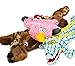 WEIZSTYLE Squeaky Toys - Juguete de peluche para perros pequeños, medianos y grandes, diseño de lobo, cocodrilo, pato