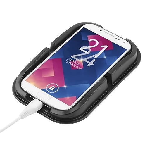 Car Phone Holder for Dashboard, Silicone Anti-Slip Cell Phone Mount with Sturdy Grip, Hands-Free Navigation Stand for iPhone Samsung Android, Dashboard Car Accessory for Drivers