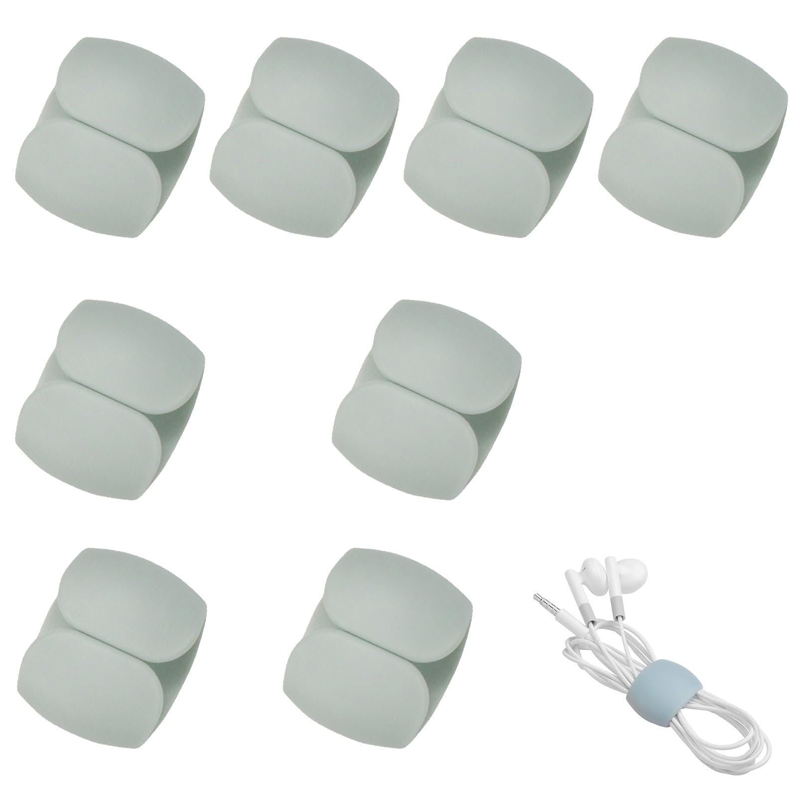 Eowppue8 Pcs Cable Management Clips - Keep Your Earphones and Charging Cables Neatly Organized On-the-Go and at Home Simplify Travels with Cable Organizer Clips - Ideal for Managing Charging Cables