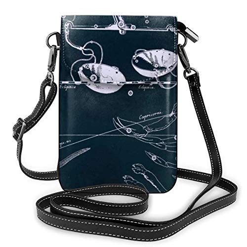 Preisvergleich Produktbild Fantasy Constellation Graph Waage Mode kleine Handy Geldbörse Mehrzweck Schultertasche Brieftasche
