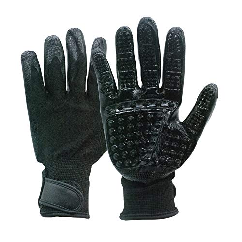 JIN CAN - Cepillo para pelo de mascotas, guantes de aseo para masajear el pelo, herramienta para perros, gatos, caballos, conejos