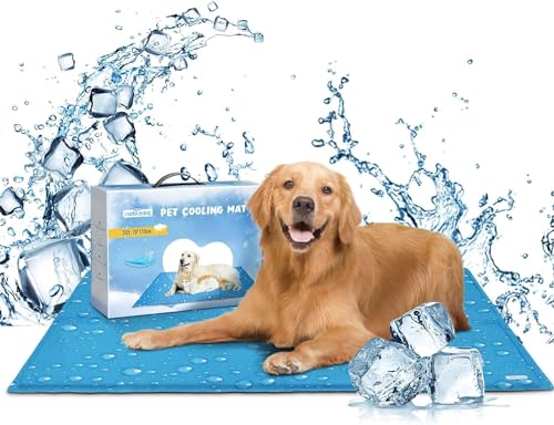 Nobleza Kühlmatte Hund, Kühldecke für Hunde Katze, Kühlkissen mit Ungiftiges Gel, Hundekühlmatte Selbstkühlend für Haustiere & Menschen, 90x50cm