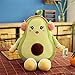 CACAIMAO Cartoon Avocado Peluche, Cuffie Ananas E Cuscini Avocado, Bambole Frutta per Bambini, Decorazioni per La Casa, Regali Creativi Height 33cm