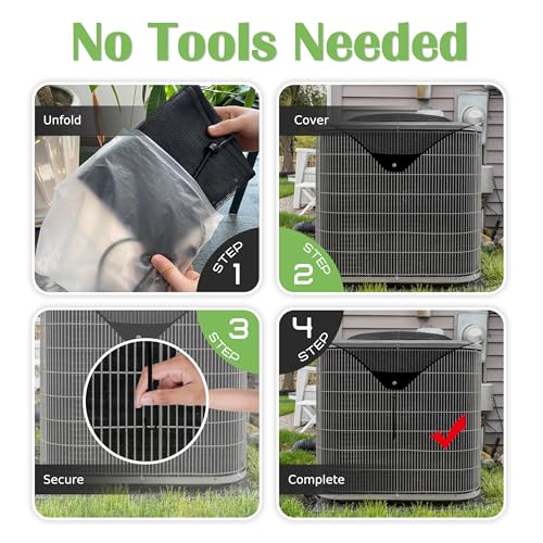 36"x36" Printspree Mesh Outdoor AC Unit Cover (Black) - image 5