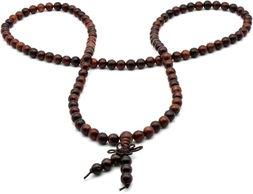 Miniatura 3 de Zen Dear Brazalete y collar de meditación Mala para cultura budista y oración busita cuentas de Buddha unisex palisandro natural