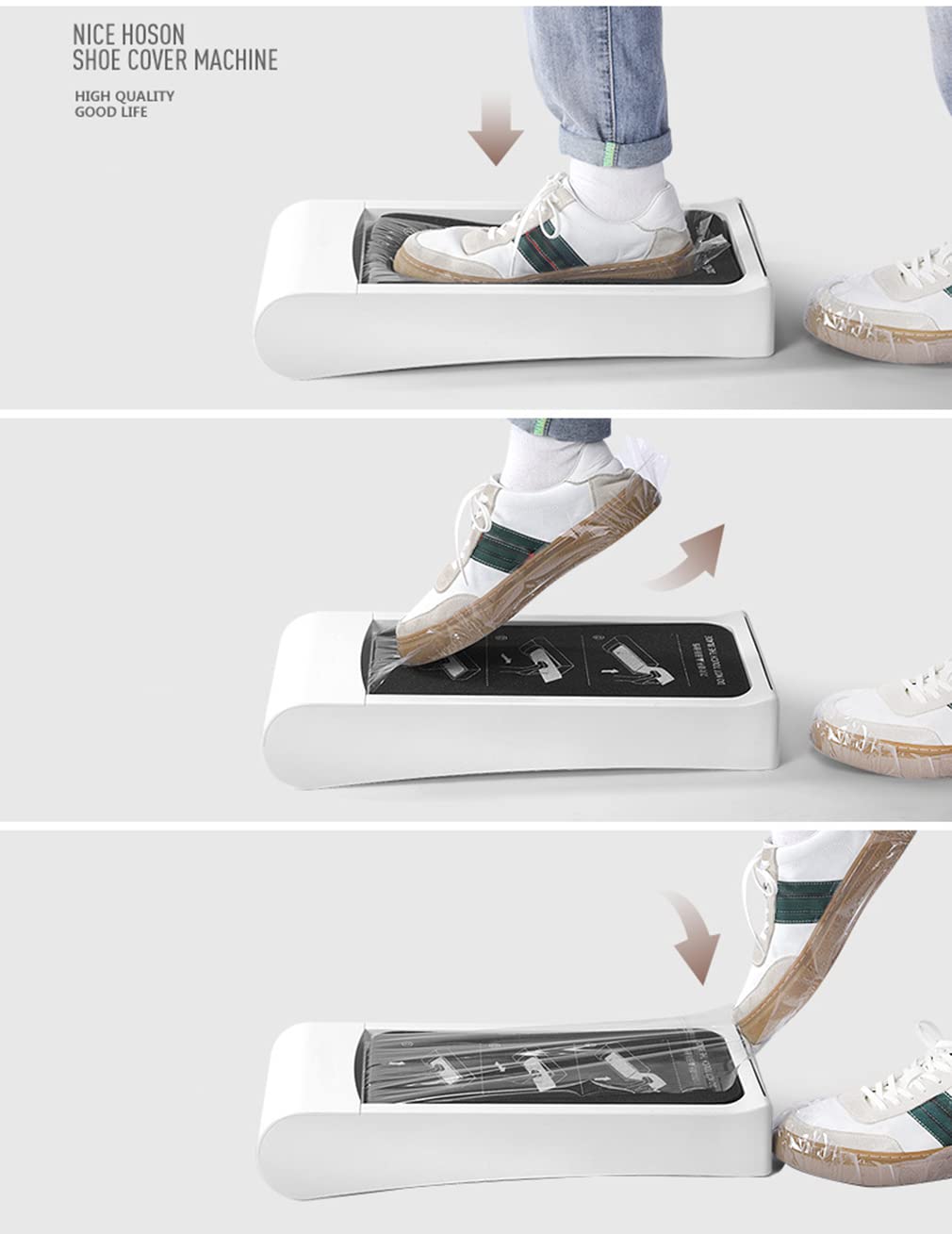 Automatischer Schuhüberzieher-Spender, Überschuh-Maschine mit geeigneter Schuhfolie, Schuhüberzieher-Spender, Automatischer Schuhüberzieher-Spender für Zuhause, Büro, Supermarkt, Fabrik, Labor (600